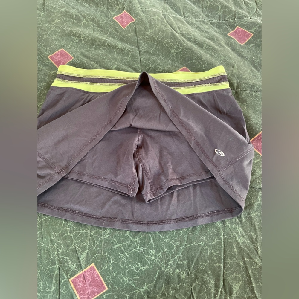 Champion Women's Black and Gray Skorts with Neon Accents - Picture 5 of 11
